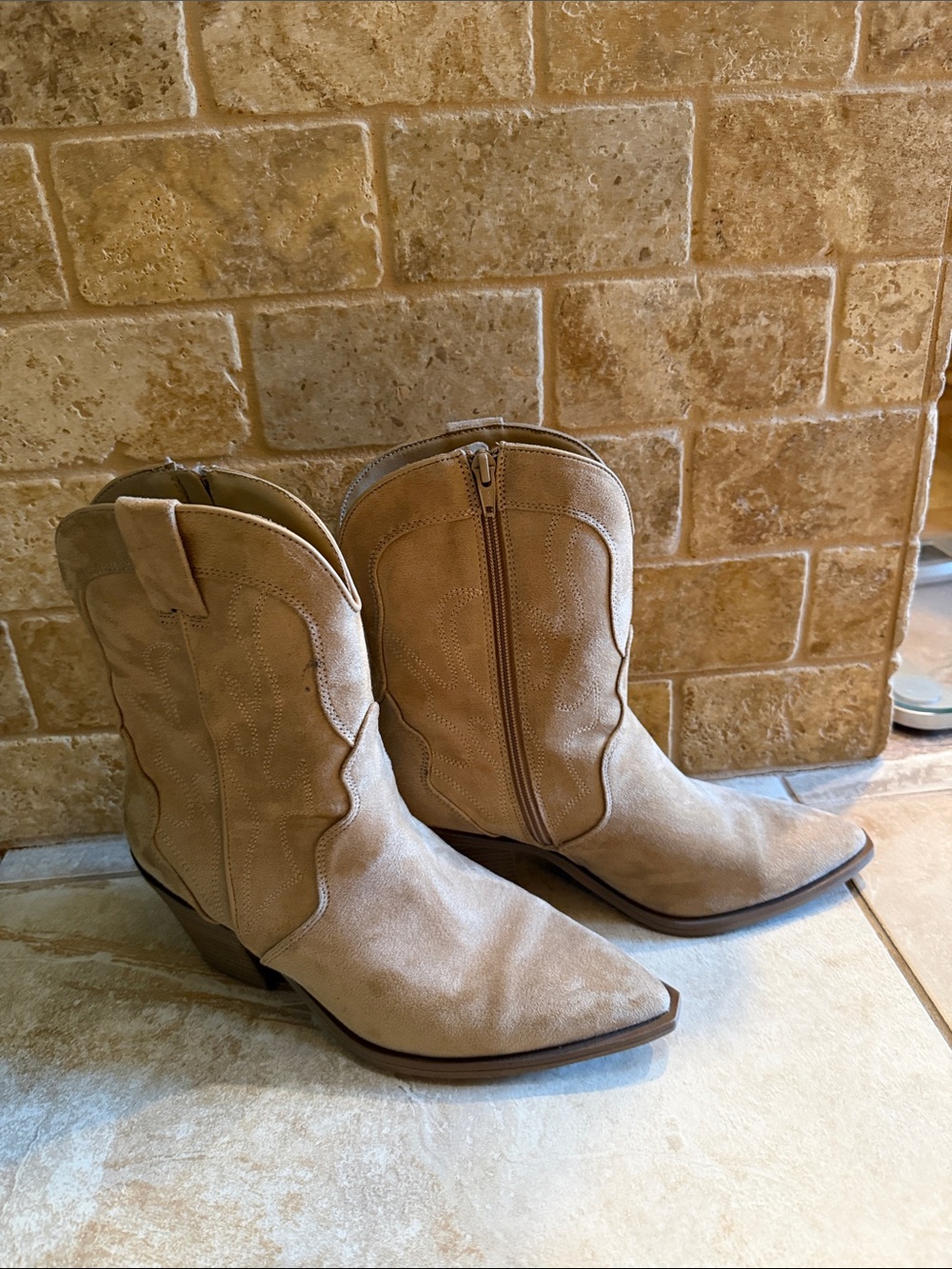 Tan Suede Ankle Boots